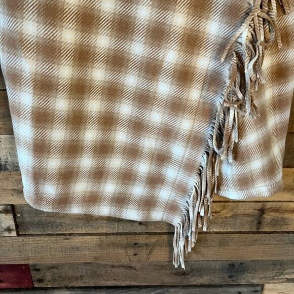 Time And Tru Tan And White Fringe Skirt Size Large - Picture 4 of 10